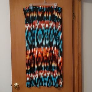 Beautiful Tye Dye Plus Size Long Skirt